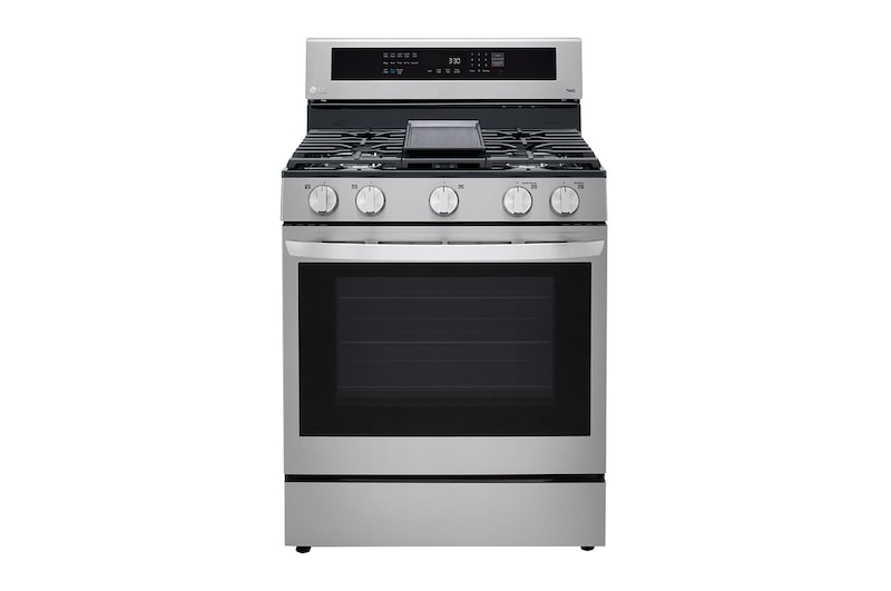 LG 5.8 cu ft. Smart Wi-Fi Enabled True Convection InstaView™ Gas Range with Air Fry, LRGL5825F