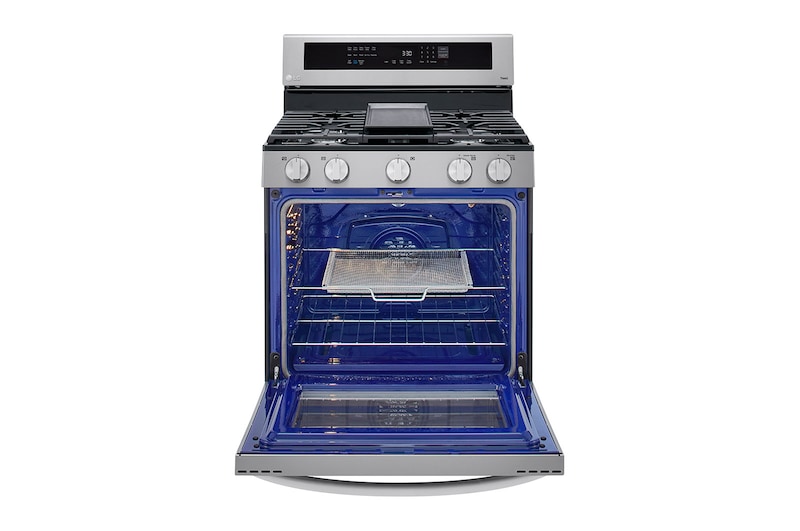 LG 5.8 cu ft. Smart Wi-Fi Enabled True Convection InstaView™ Gas Range with Air Fry, LRGL5825F