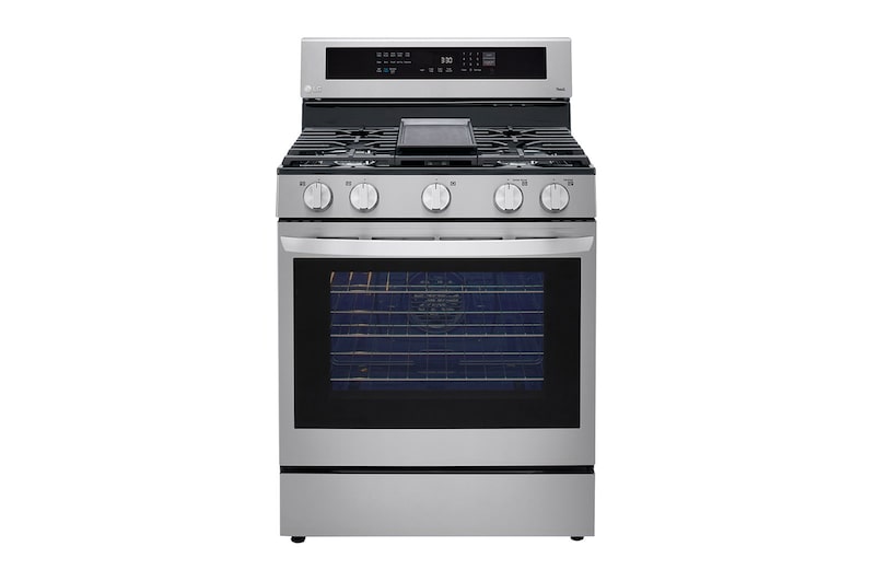 LG 5.8 cu ft. Smart Wi-Fi Enabled True Convection InstaView™ Gas Range with Air Fry, LRGL5825F