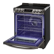LG 6.3 cu.ft. Black Stainless Steel Series Electric Slide In Range with ProBakeConvection™ , LSE5613BD