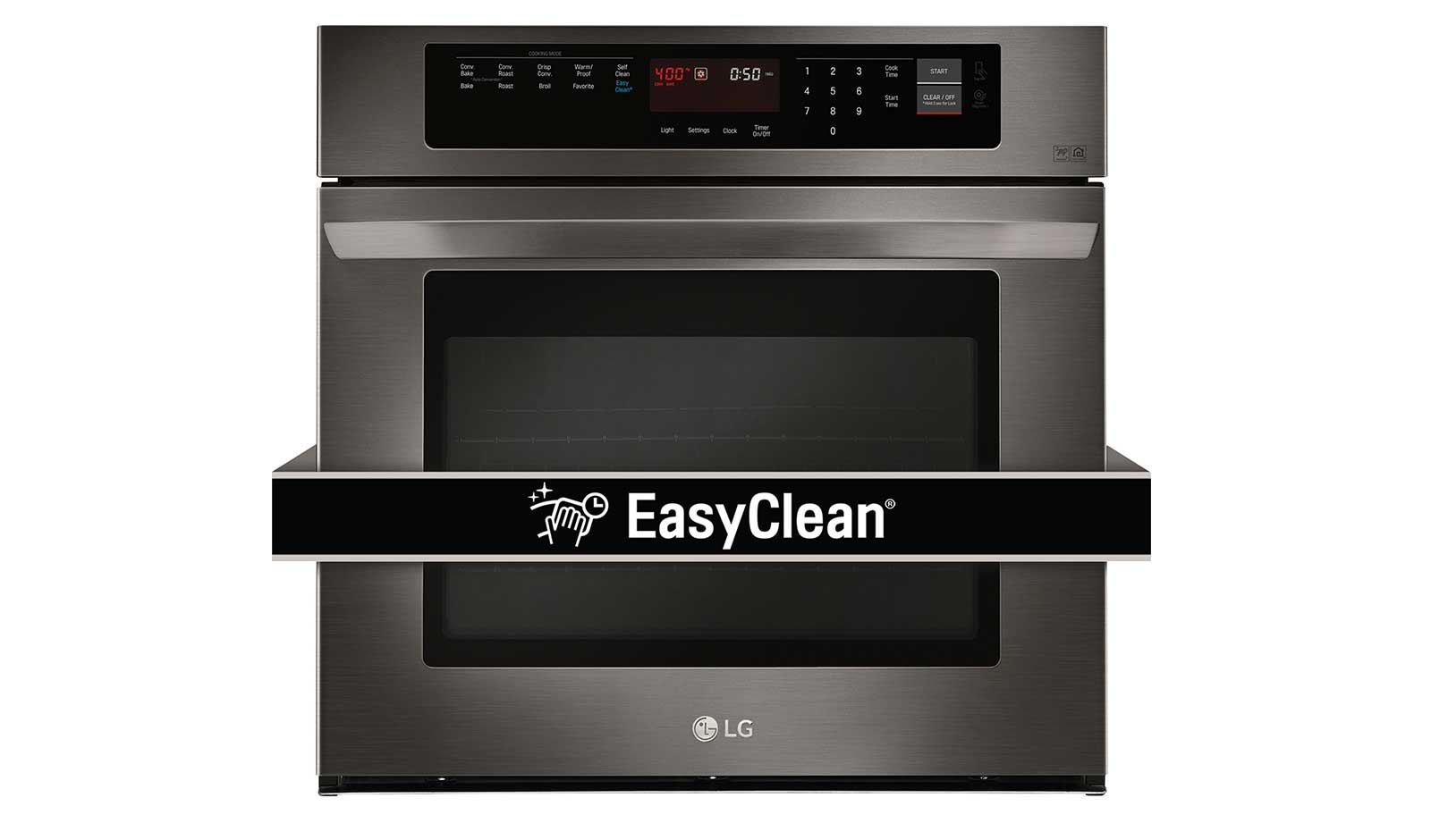 LG 4.7 cu.ft. Black Stainless Steel Series Single Wall Oven with EasyClean®, LWS3063BD