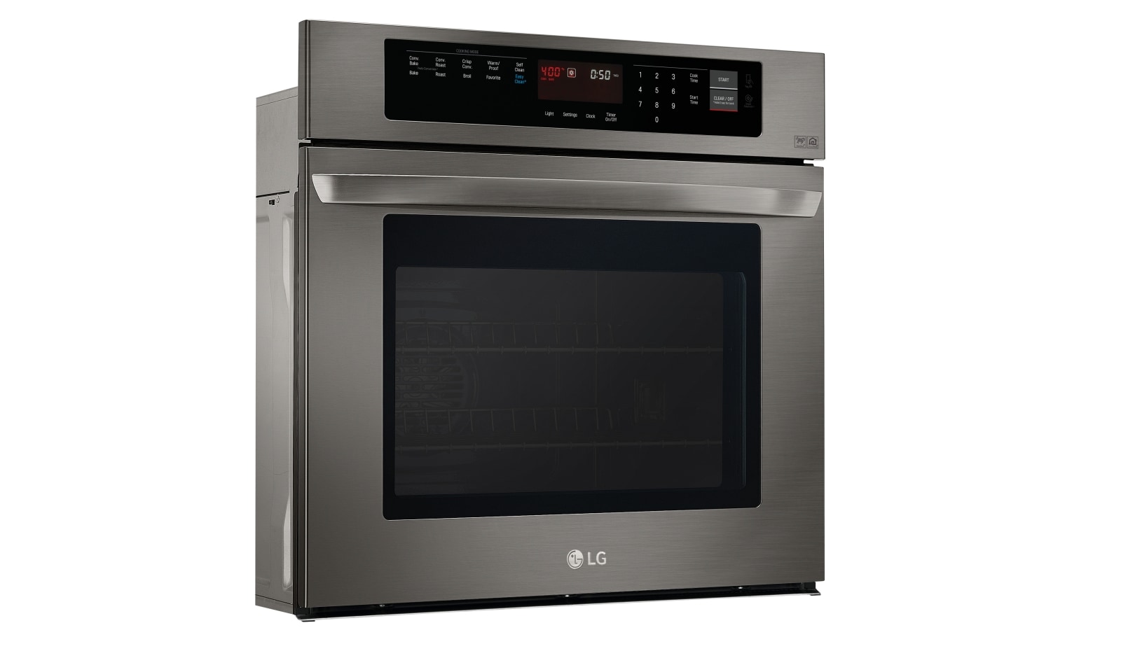 LG 4.7 cu.ft. Black Stainless Steel Series Single Wall Oven with EasyClean®, LWS3063BD
