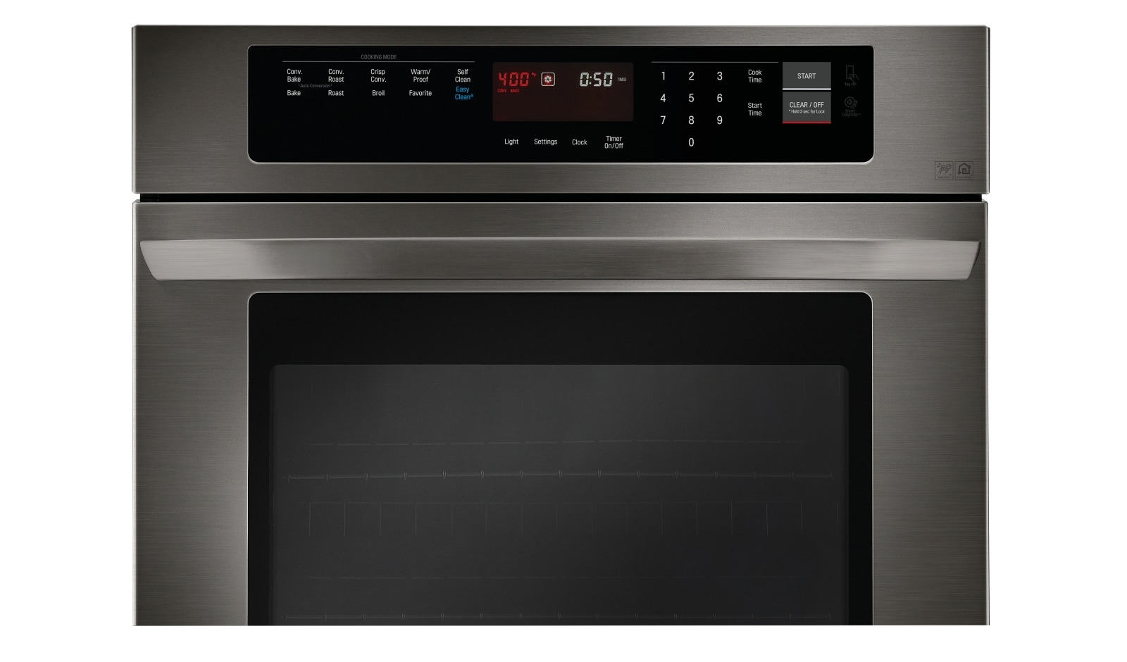 LG 4.7 cu.ft. Black Stainless Steel Series Single Wall Oven with EasyClean®, LWS3063BD
