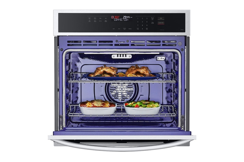 LG 4.7 cu ft. Single Wall Oven | Fan Convection, Air Fry, SelfClean, EasyClean® & Smart, Stainless, WSEP4723F