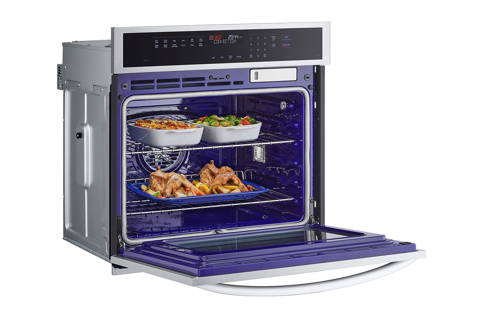 LG 4.7 cu. ft. Smart Wall Oven with InstaView®, True Convection, Air Fry, and Steam Sous Vide, WSEP4727F