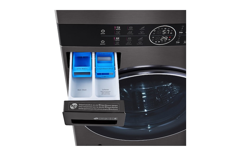 LG WashTower® with Centre Control™ 5.2 cu. ft. Washer and 7.4 cu. ft. Electric Dryer, WKEX200HBA