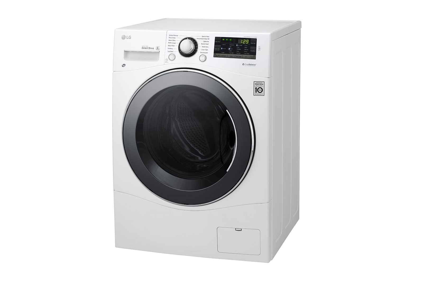 LG 24 inch, 2.6 cu.ft. All-in-One Front Load Washer / Dryer Combo with 6Motion™ Technology, WM3488HW