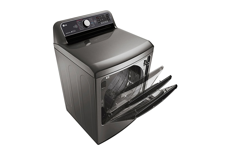 LG 7.3. cu. ft. TurboSteam™ Dryer with EasyLoad™ Dual-opening Door, DLEX7600VE