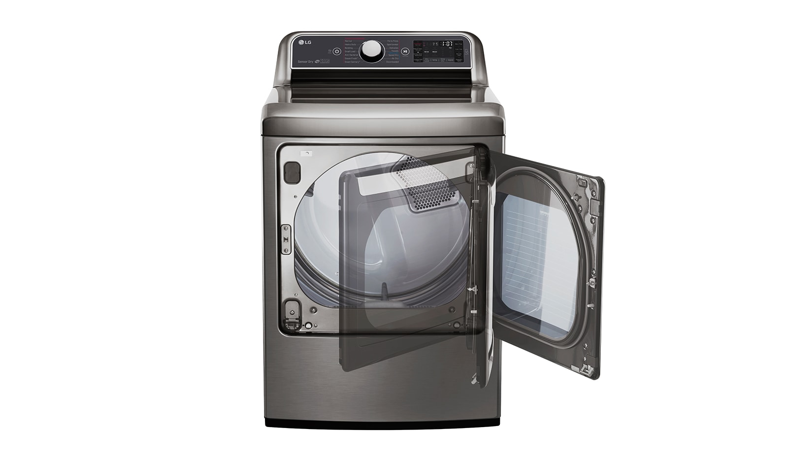 LG 7.3. cu. ft. TurboSteam™ Dryer with EasyLoad™ Dual-opening Door, DLEX7600VE