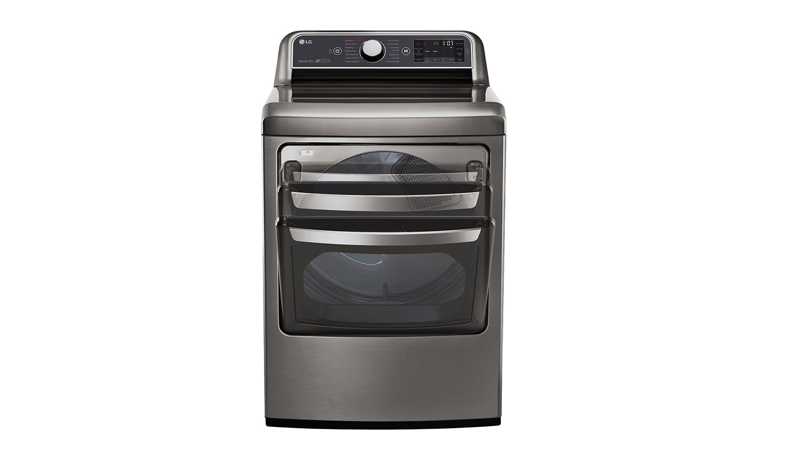 LG 7.3. cu. ft. TurboSteam™ Dryer with EasyLoad™ Dual-opening Door, DLEX7600VE