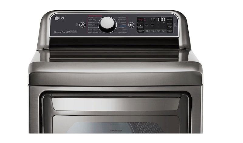 LG 7.3. cu. ft. TurboSteam™ Dryer with EasyLoad™ Dual-opening Door, DLEX7600VE