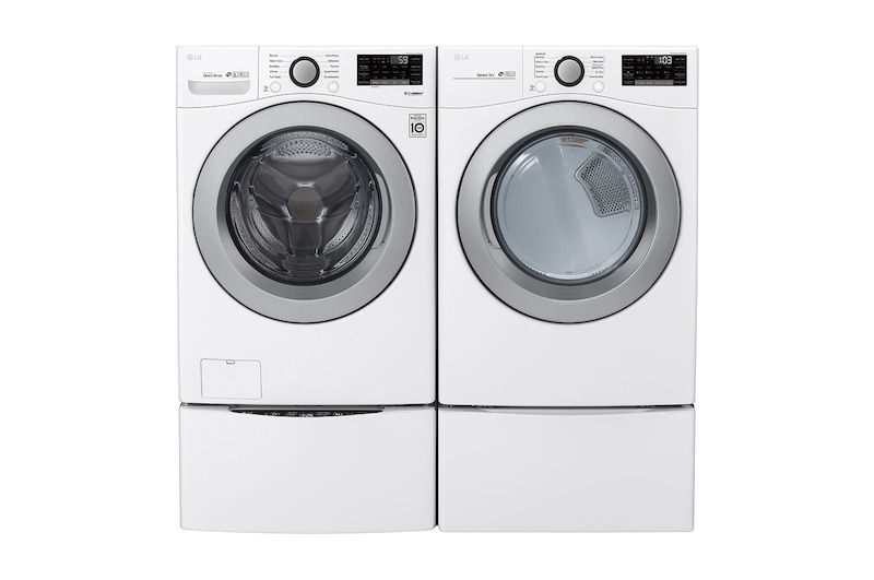 LG 6.3 Total Capacity LG TWINWash™ Bundle with LG Pedestal , WM3500CW_WD100CW_DLG3501W_WDP4W