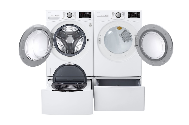 LG 6.3 Total Capacity LG TWINWash™ Bundle with LG Pedestal , WM3500CW_WD100CW_DLG3501W_WDP4W