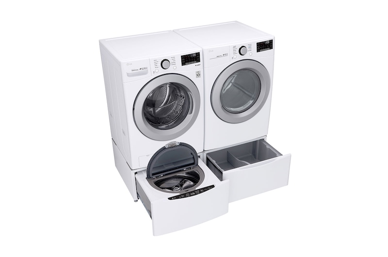 LG 6.3 Total Capacity LG TWINWash™ Bundle with LG Pedestal , WM3500CW_WD100CW_DLG3501W_WDP4W