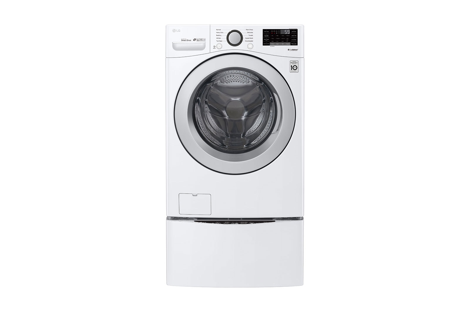 LG 6.3 Total Capacity LG TWINWash™ Bundle with LG Pedestal , WM3500CW_WD100CW_DLG3501W_WDP4W