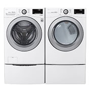 LG 6.3 Total Capacity LG TWINWash™ Bundle with LG Pedestal , WM3500CW_WD100CW_DLG3501W_WDP4W