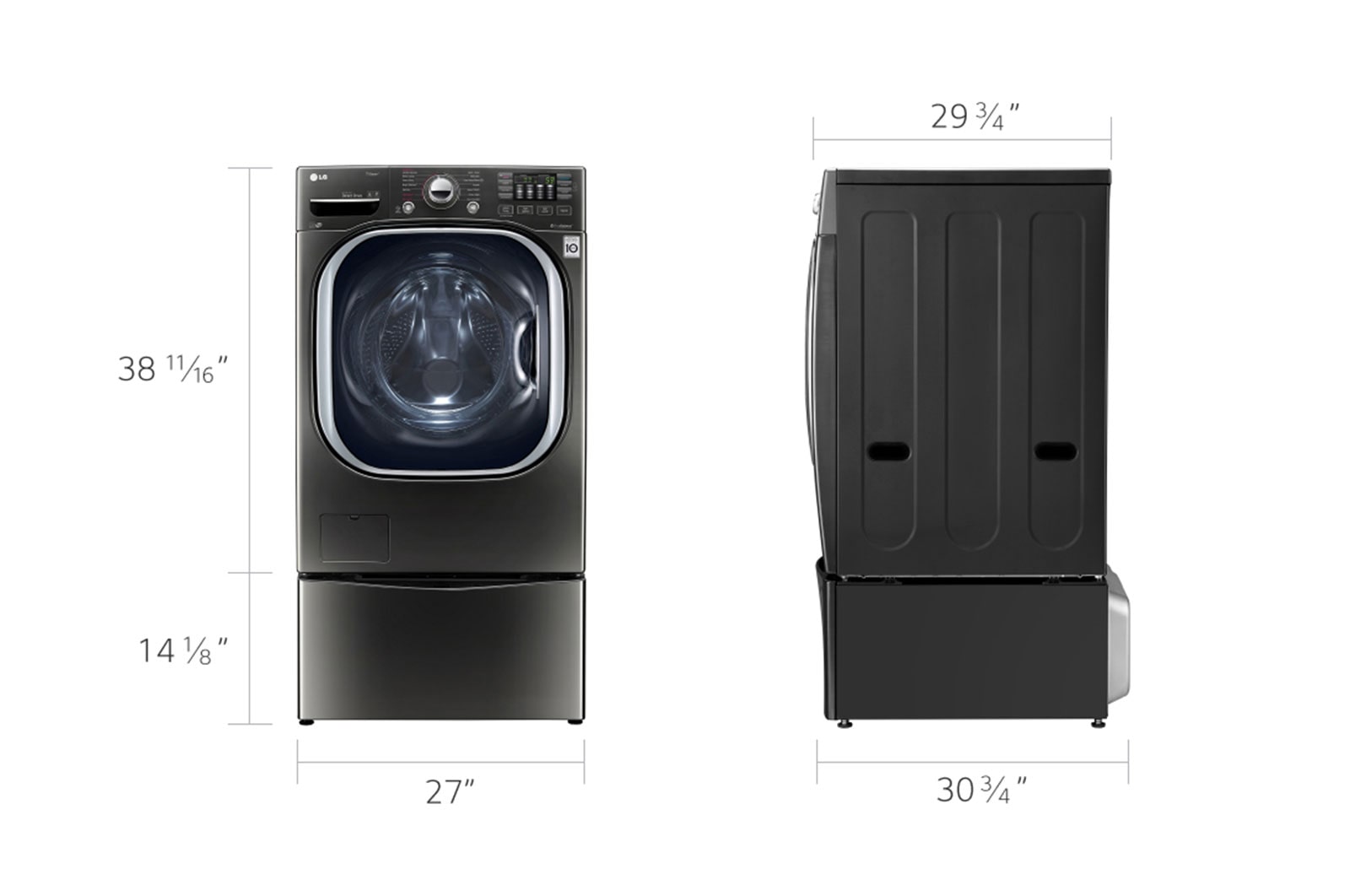 LG 6.3 Total Capacity LG TWINWash™ Bundle with LG Pedestal Washer, WM4370HKA_WD100CK