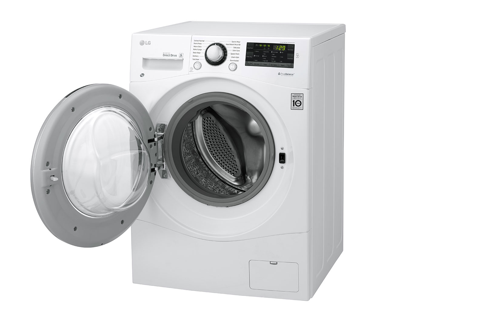 LG 2.6 cu. ft. Capacity 24” Compact Front Load Washer w/ NFC Tag On, WM1388HW