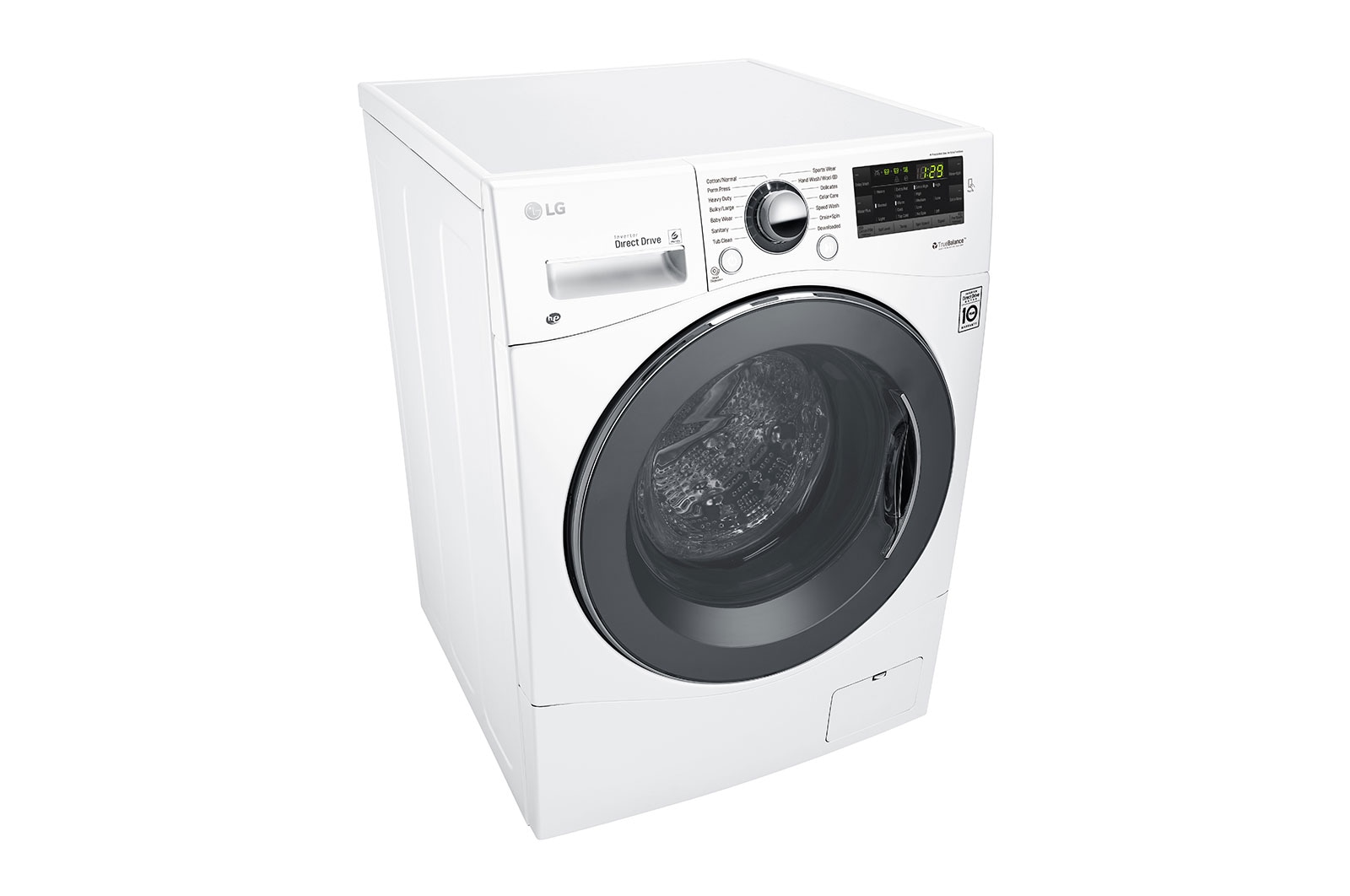 LG 2.6 cu. ft. Capacity 24” Compact Front Load Washer w/ NFC Tag On, WM1388HW