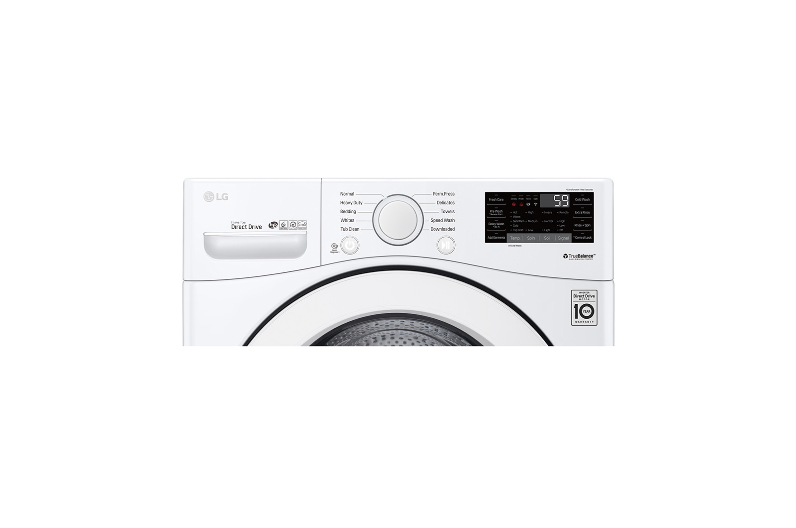 LG 5.2 cu. ft. Ultra Large Smart Wi-Fi Enabled Front Load Washer, WM3090CW