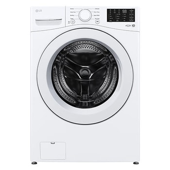 Front view of LG 5.8 cu.ft Mega Capacity Front Load Washer