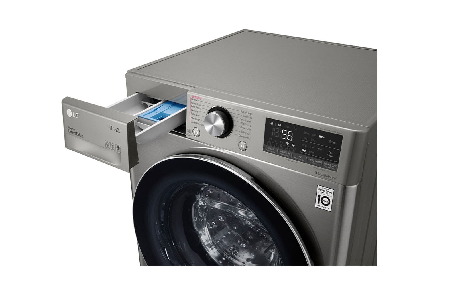 LG 2.6 cu. ft. Front Load Washer & Dryer Combo, WM3555HVA