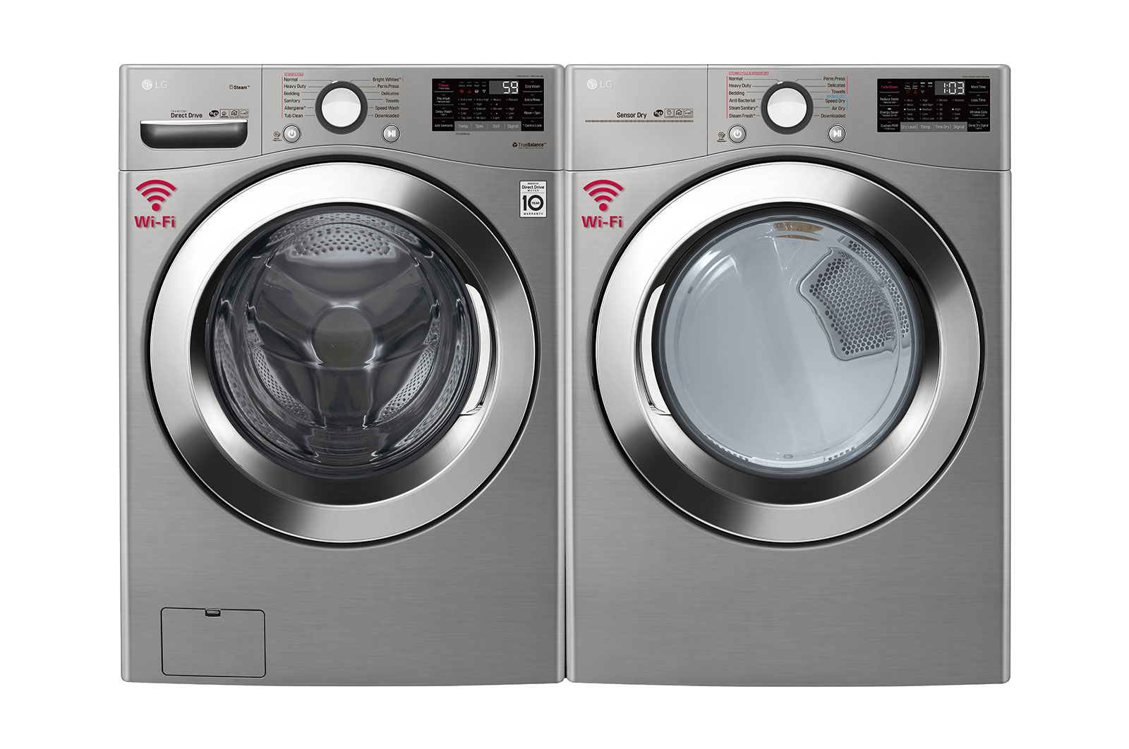 LG 5.2 cu. ft. Ultra Large Smart Wi-Fi Enabled Front Load Washer, WM3700HVA