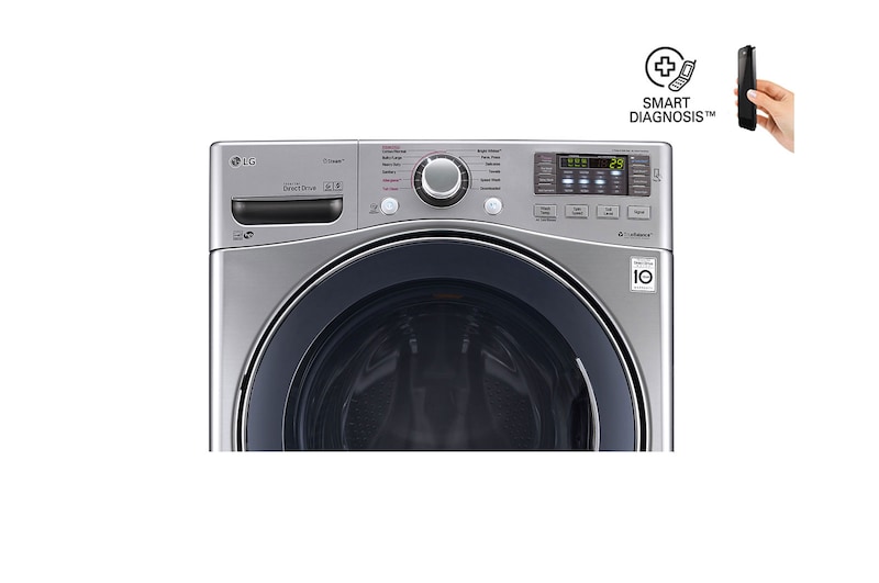 LG 5.2 cu.ft. Ultra Large Capacity Washer with NeveRust™ Stainless Steel Drum , WM3770HVA