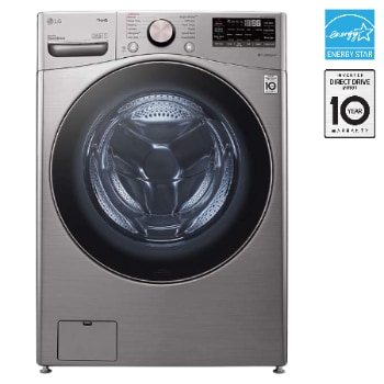 Front view of LG 5.2 cu.ft. Front Load Washer with AI DD®, 6Motion™, WiFi, Steam - WM3850HVA