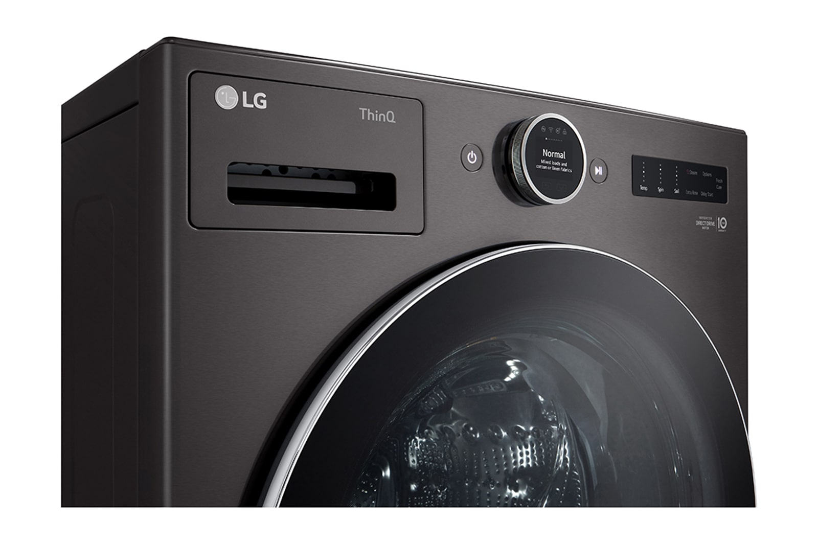 LG 5.8 cu. ft. Front Load Washer with AI DD™ 2.0 and LCD Knob, WM6700HBA