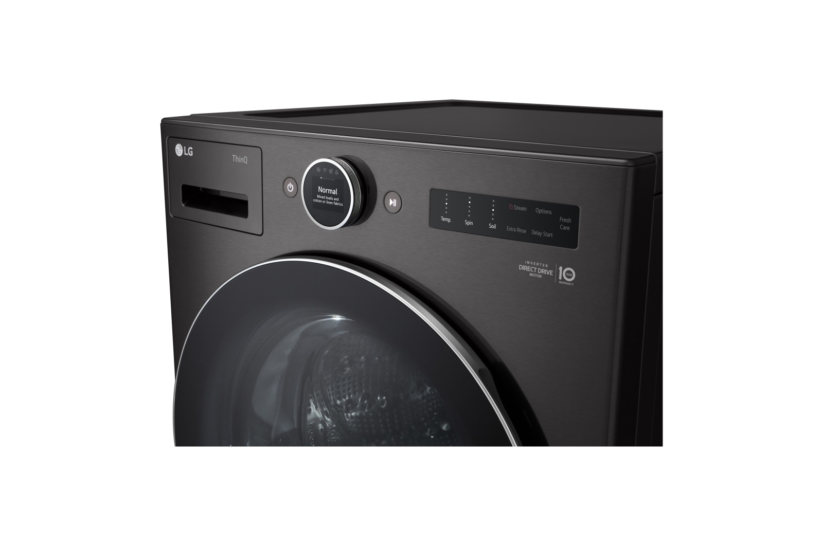 LG 5.8 cu. ft. Front Load Washer with AI DD™ 2.0 and LCD Knob, WM6700HBA