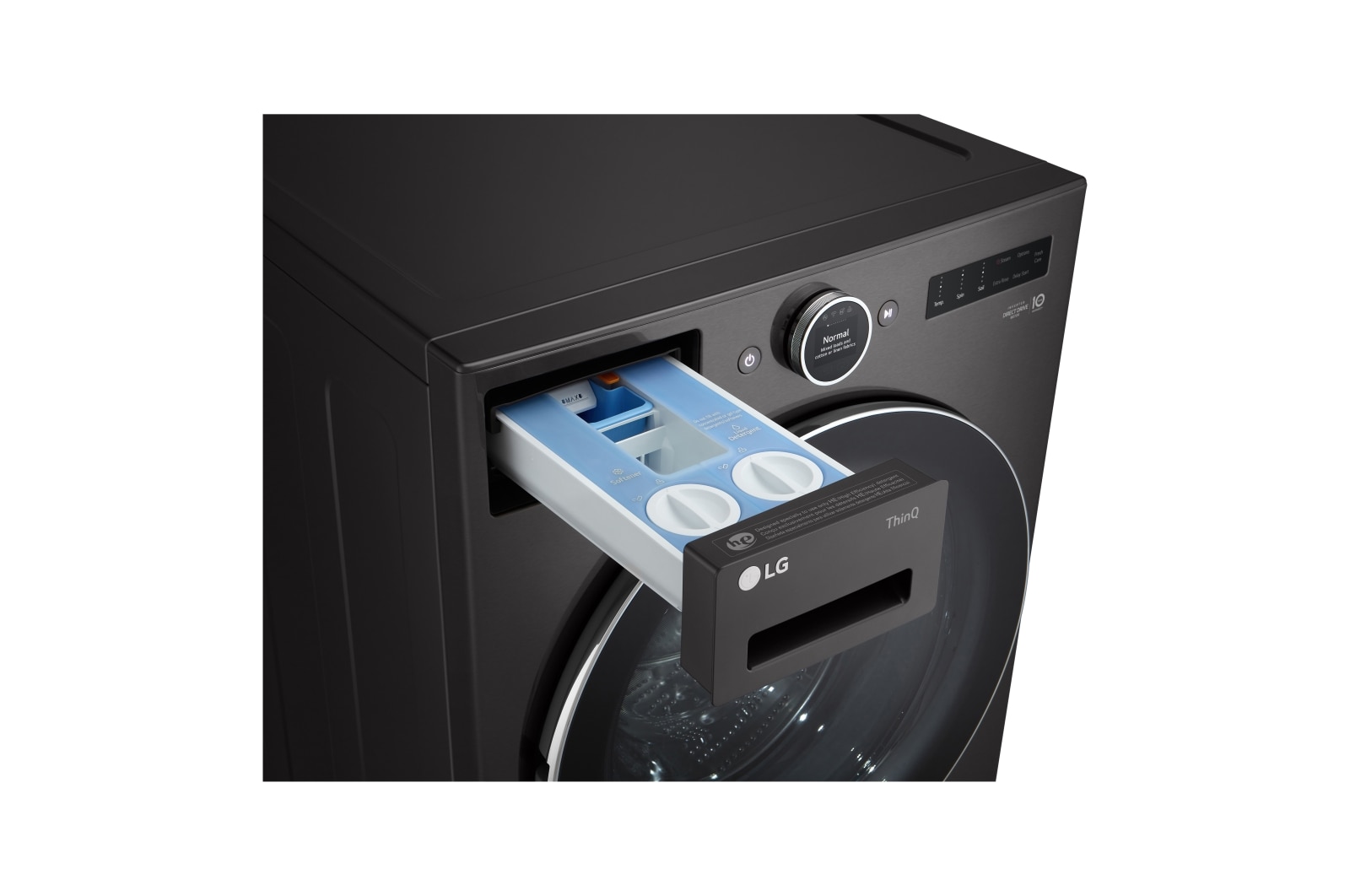 LG 5.8 cu. ft. Front Load Washer with AI DD™ 2.0 and LCD Knob, WM6700HBA