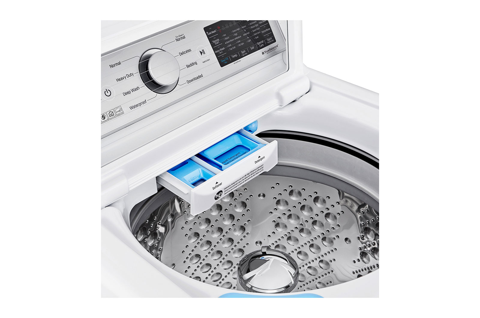 LG 5.6 cu. ft. Mega Capacity Smart WiFi Enabled Top Load Washer with Agitator and TurboWash3D™ Technology, WT7305CW