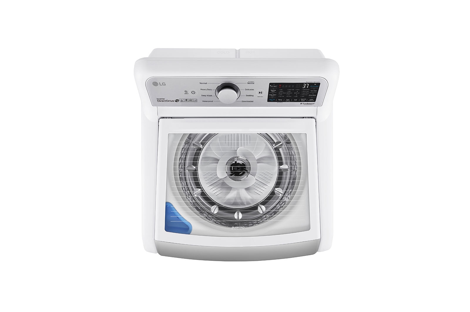 LG 5.6 cu. ft. Mega Capacity Smart WiFi Enabled Top Load Washer with Agitator and TurboWash3D™ Technology, WT7305CW