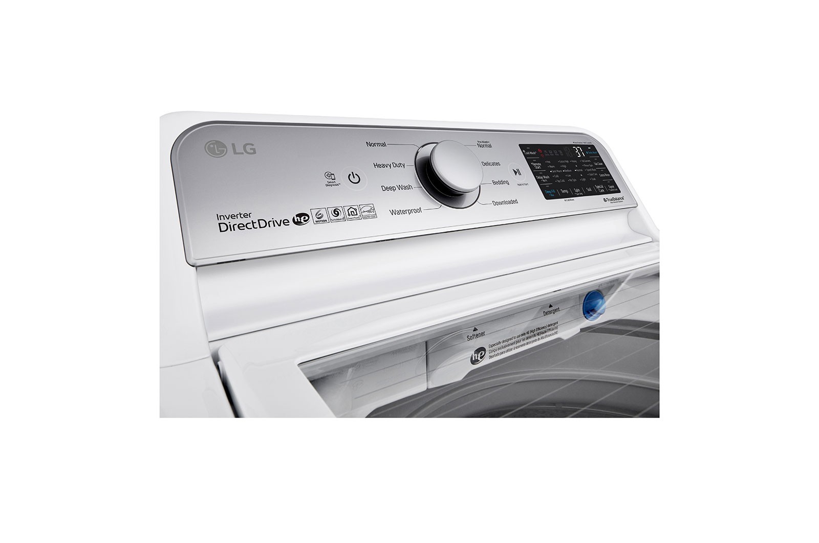 LG 5.6 cu. ft. Mega Capacity Smart WiFi Enabled Top Load Washer with Agitator and TurboWash3D™ Technology, WT7305CW