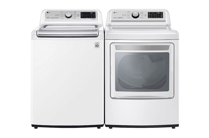 LG 5.6 cu. ft. Mega Capacity Smart WiFi Enabled Top Load Washer with Agitator and TurboWash3D™ Technology, WT7305CW