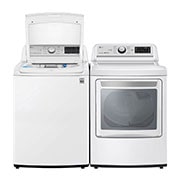 LG 5.6 cu. ft. Mega Capacity Smart WiFi Enabled Top Load Washer with Agitator and TurboWash3D™ Technology, WT7305CW