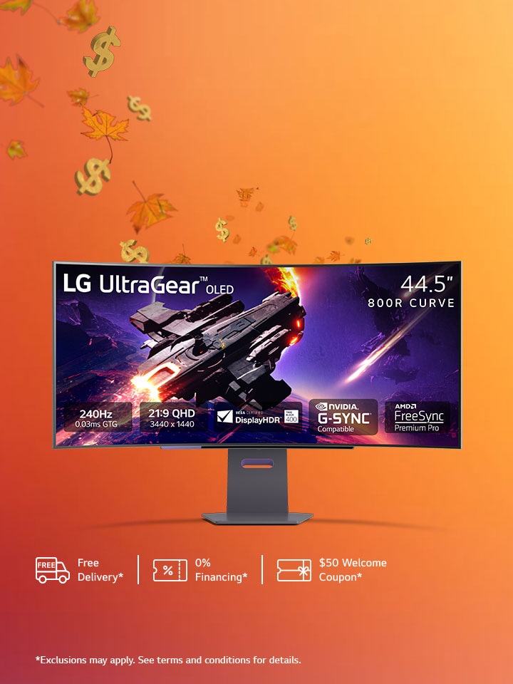 Additional 10% off on select LG OLED Gaming Monitors