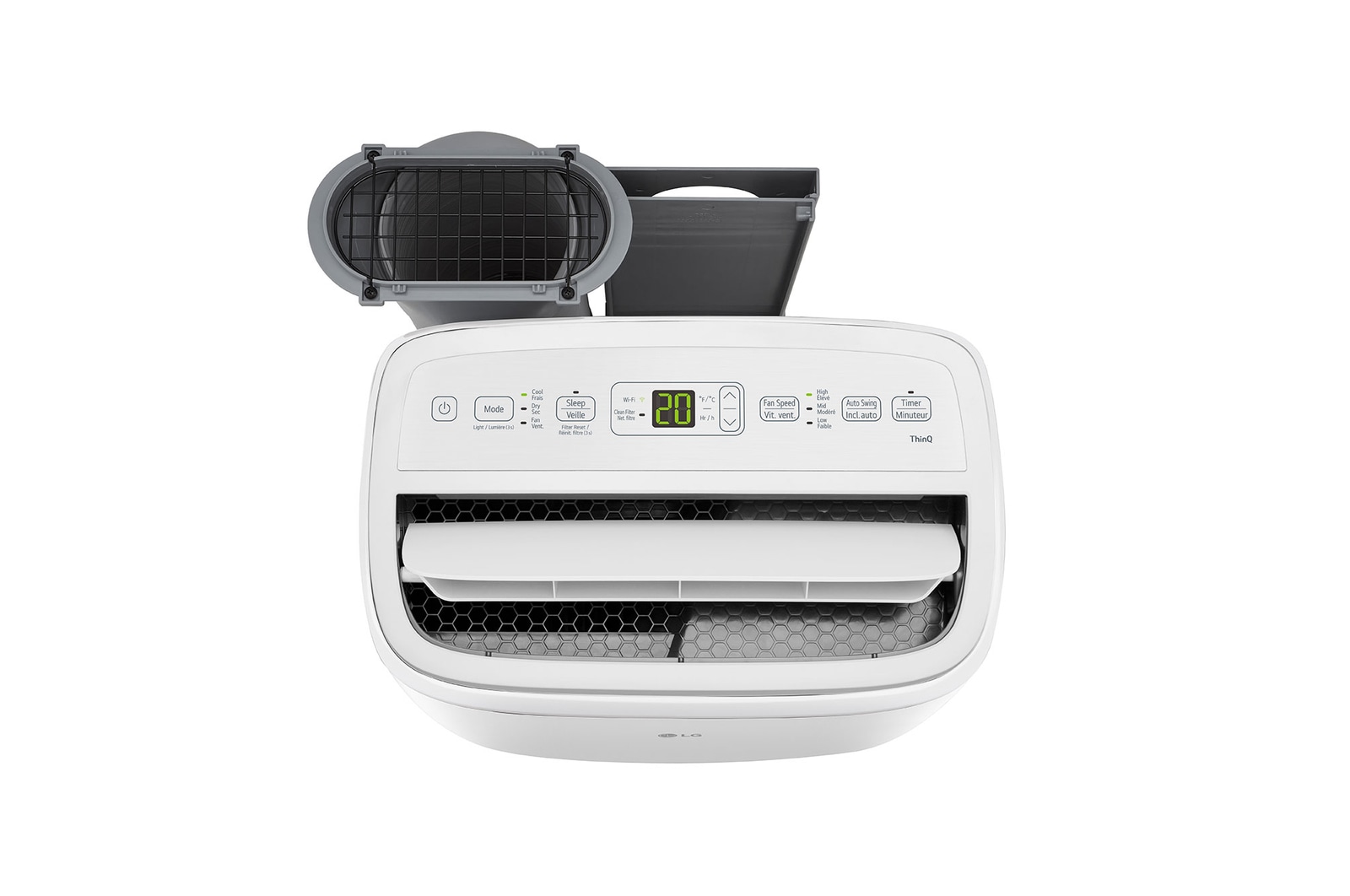 Top view with door open