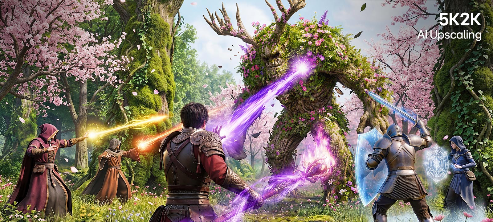 UltraGear gaming monitor (39GX950B) featuring on-device AI upscaling to 5K2K, enhancing contents without a GPU upgrade