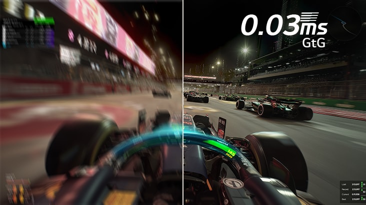 UltraGear gaming monitor (45GX950B) offers quick response for smooth gameplay with a 0.03ms (GtG)