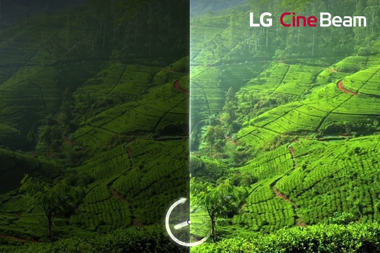 Comparison between conventional and LG CineBeam with Longer-lasting Laser