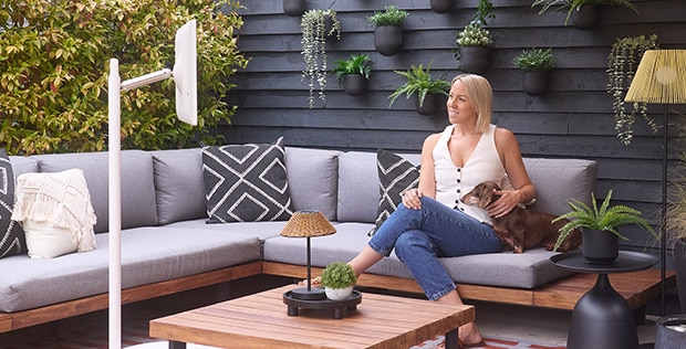 Image featuring a person and LG home appliances