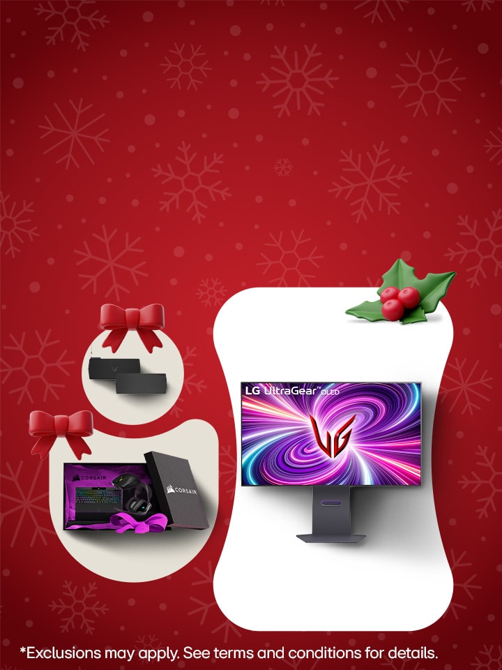 Purchase a select OLED gaming monitor, and get a free LG gaming pad & Corsair gaming bundle