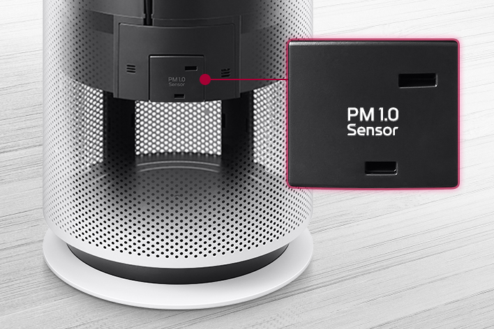 The PM 1.0 sensor detects contaminants