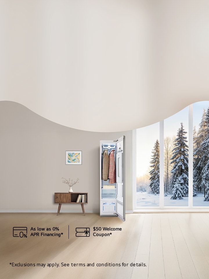 Skip the dry cleaner, keep the freshness: LG Styler® starting at $1,599.99