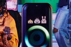 Image of XBOOM with Smartphone to show the connectivity