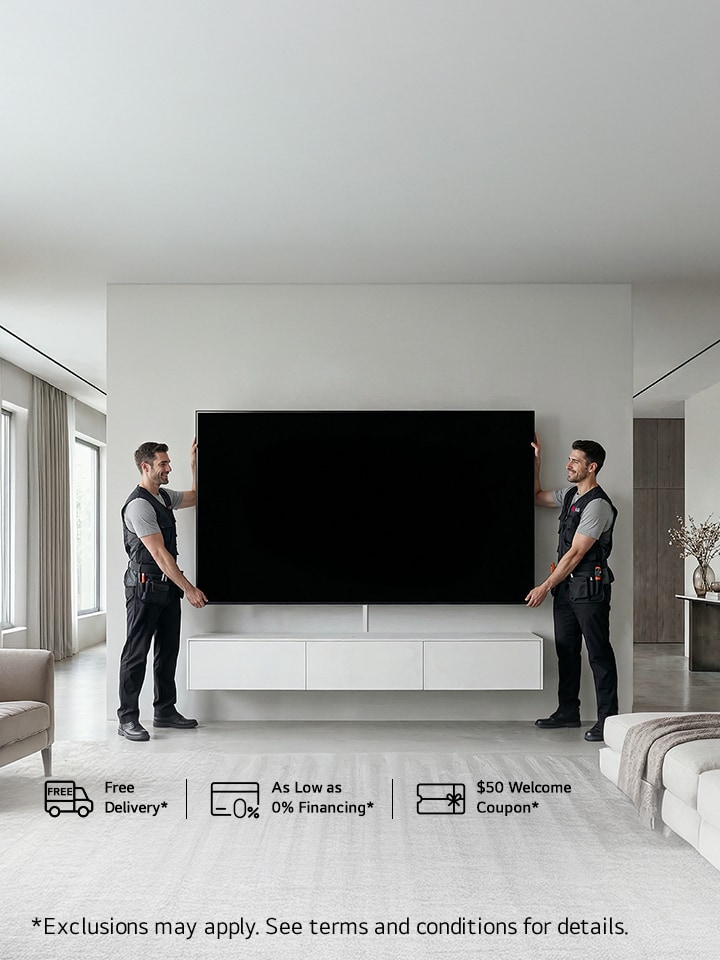 Buy a select LG large TV and get free installation