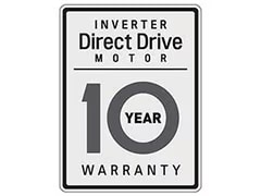 10 Year Warranty on Inverter Direct Drive Motor