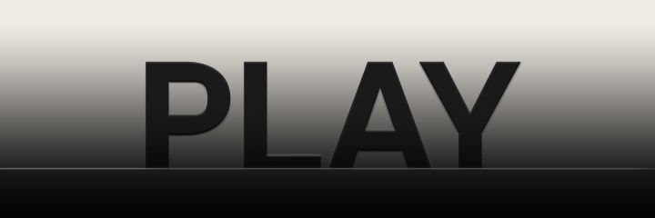 Texte de jeu sur fond noir dégradé